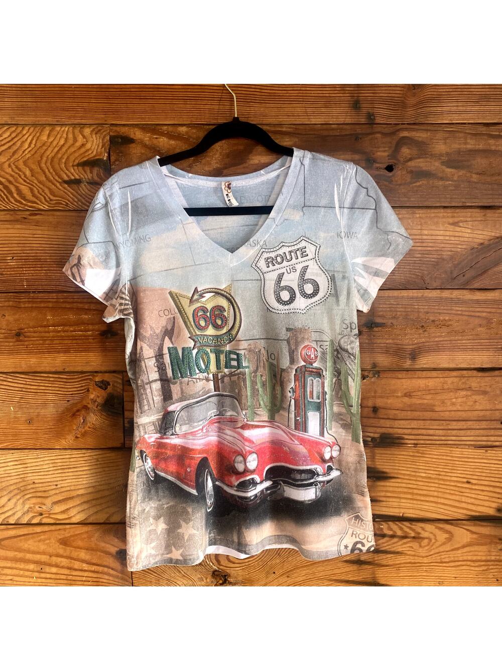 Southwest Road Trip shirt from Big Bang USA, v neck tee shirt